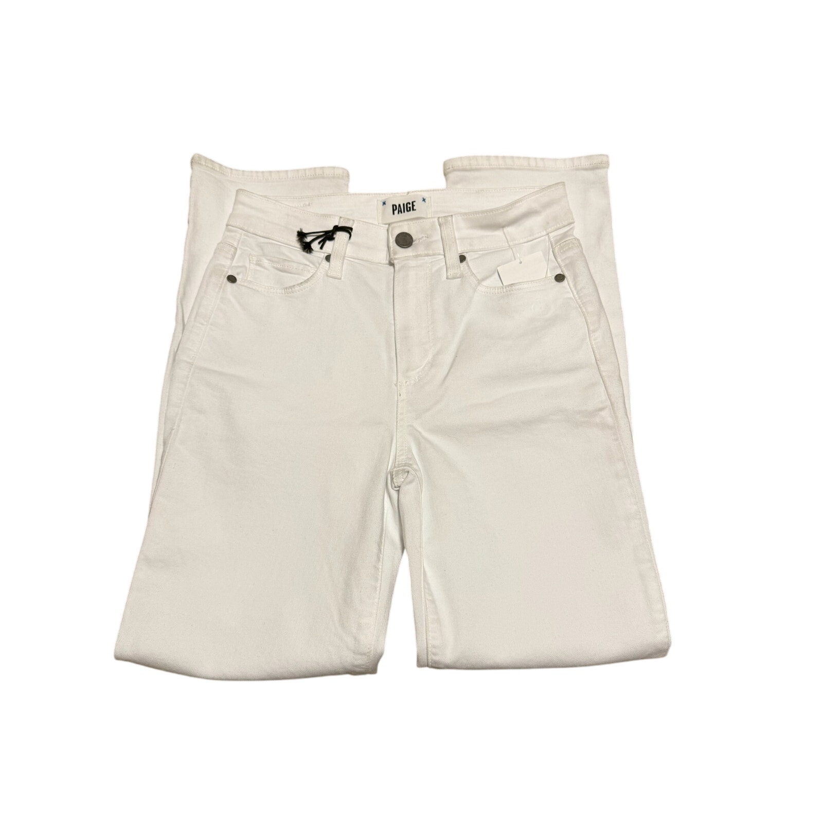 Paige Jeans Women's Size 30 Straight Leg Solid 5 Pockets Denim White